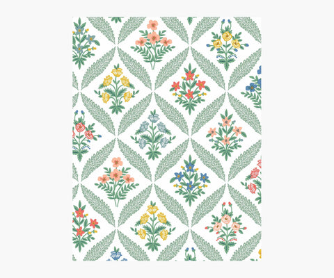 Estee Garden Wallpaper Sample - Sage Multi