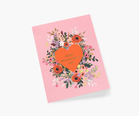 Blooming Heart Valentine Valentine's Day Card - Single Card