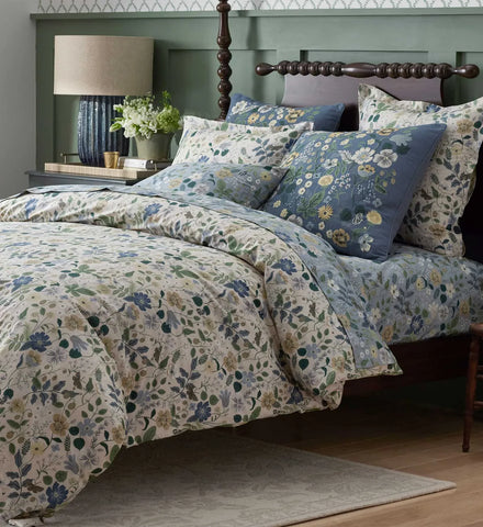 Percale Duvet Cover - Strawberry Fields Beige