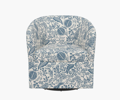 Pembroke Swivel Chair - Pomegranate