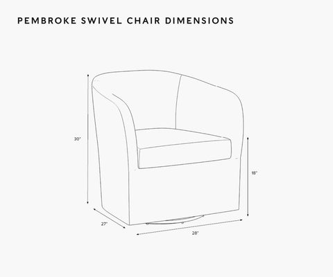 Pembroke Swivel Chair - Gracie