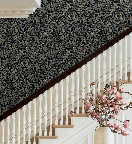 Willowberry Wallpaper - Black