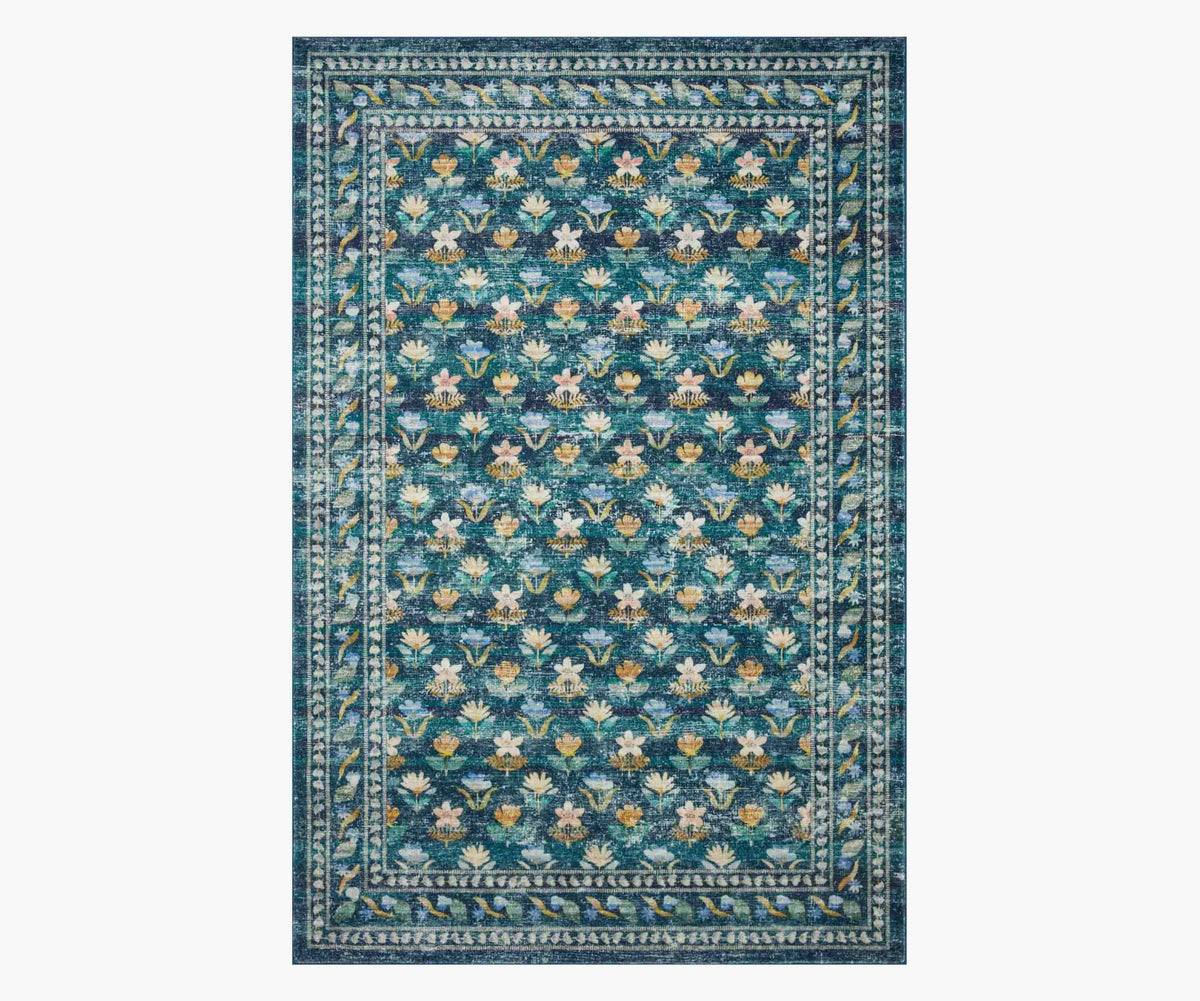 Courtyard Hadley Printed Rug - Emerald