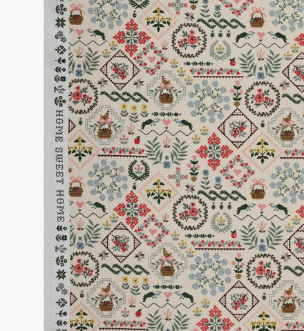 Heritage Sampler Cotton Fabric - Linen