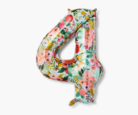 Numbered Foil Balloon - Garden Party