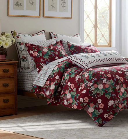 Embroidered Pillow Cover - Dahlia Ivory