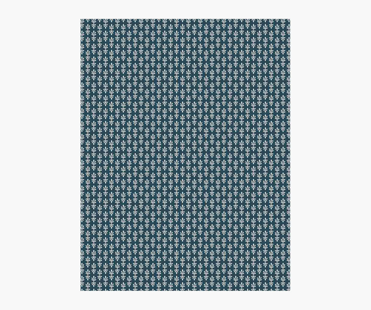 Petal Wallpaper Sample - Teal & White