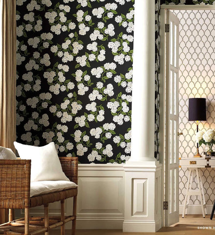 Hydrangea Wallpaper - Grey