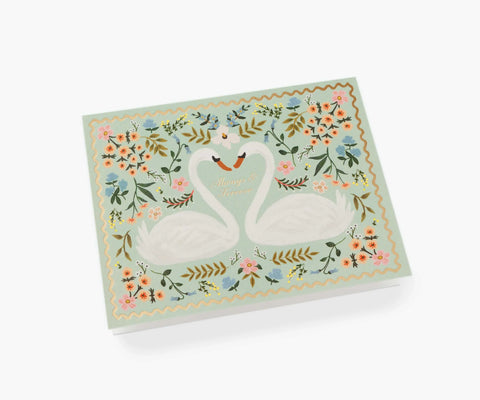 Always & Forever Swans Wedding Card - Single Card