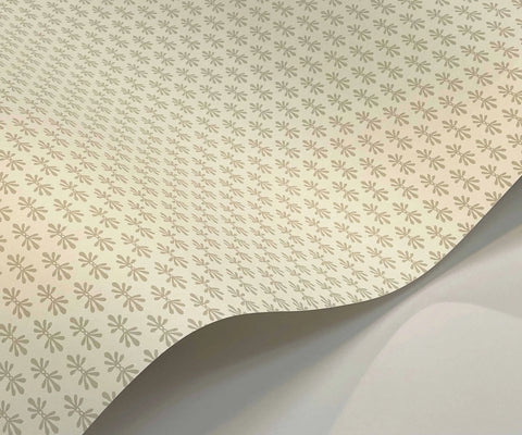 Petal Wallpaper Sample - White & Linen
