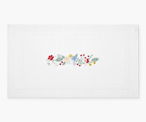 Embroidered Bath Mat - Strawberry Fields