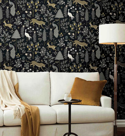 Menagerie Wallpaper - Black