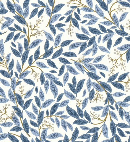 Willowberry Wallpaper - Blue & White
