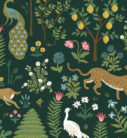 Menagerie Wallpaper - Emerald