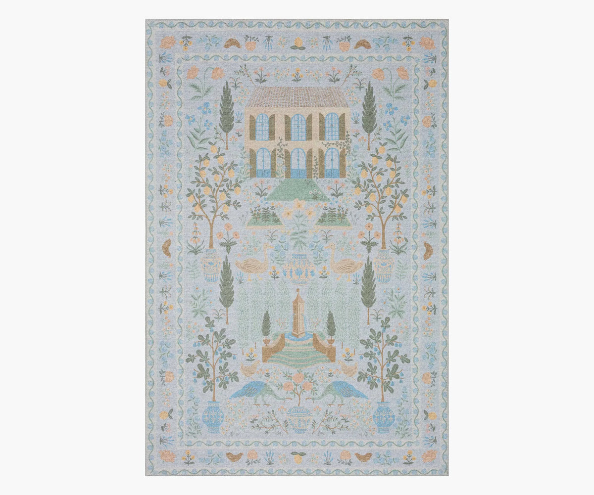 Menagerie Camont Printed Rug - Light Blue