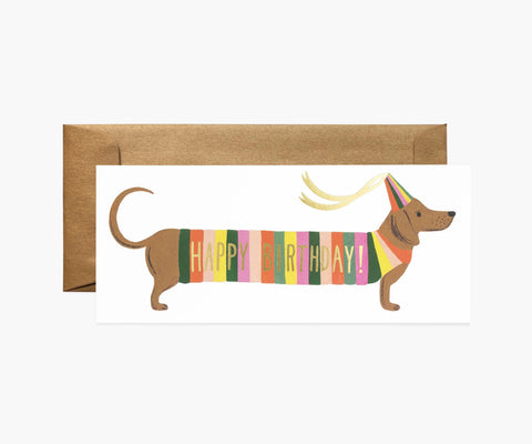 Hot Dog Money Holder Birthday Card - Single Card