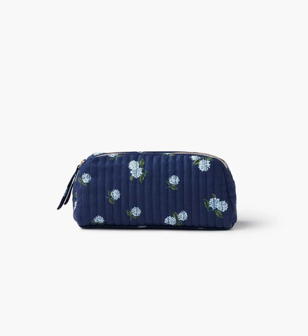 Quilted Small Cosmetic Pouch - Ditsy Hydrangea