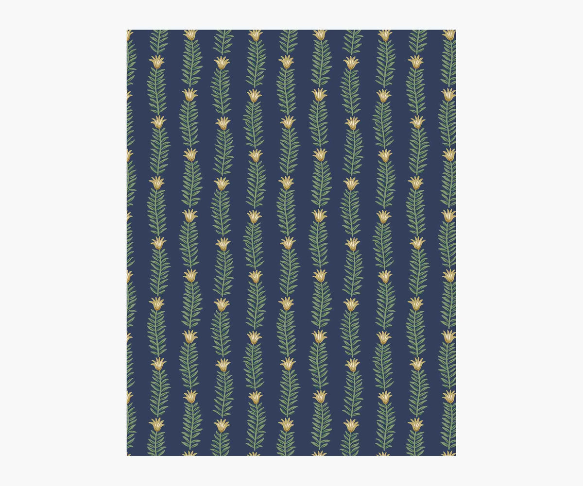 Eden Wallpaper Sample - Navy