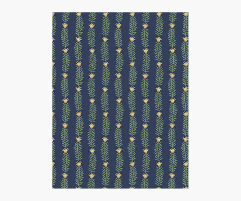 Eden Wallpaper Sample - Navy