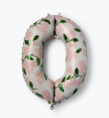 Numbered Foil Balloon - Pink Hydrangea
