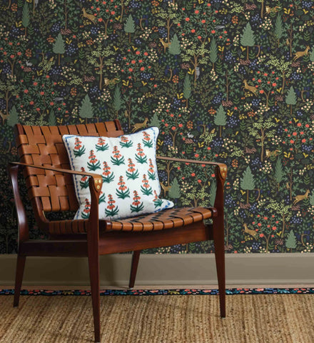Woodland Peel & Stick Wallpaper - Black