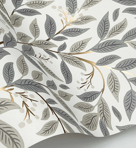 Willowberry Wallpaper - Linen & White