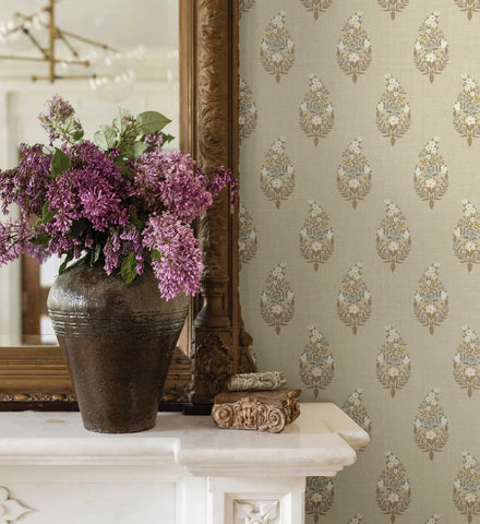 Paisley Wallpaper - Linen