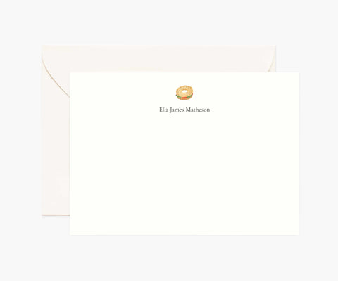 Food & Drink Personalized Stationery  - Bagel