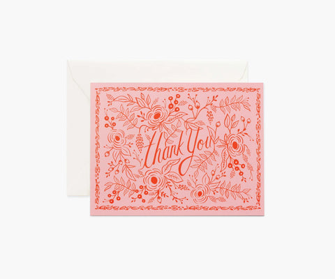 Rosé Thank You Card - Single Card