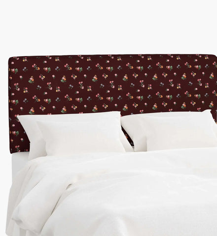 Elly Headboard - Ditsy Dahlia Burgundy