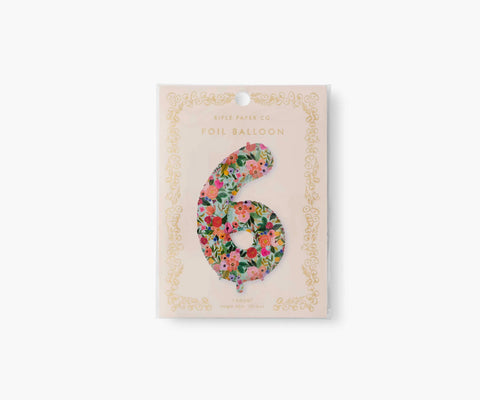 Numbered Foil Balloon - Garden Party