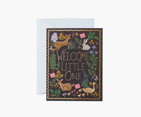 Woodland Welcome Baby Card - Single Card