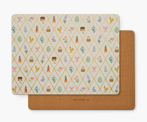 Cork Placemats - Spring Farm