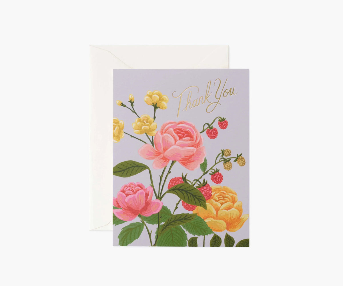 Roses Thank You Card - Single Card