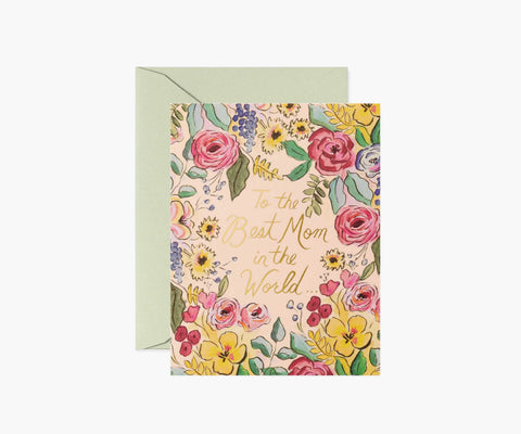 Best Mom in the World Mother's Day Card - Single Card