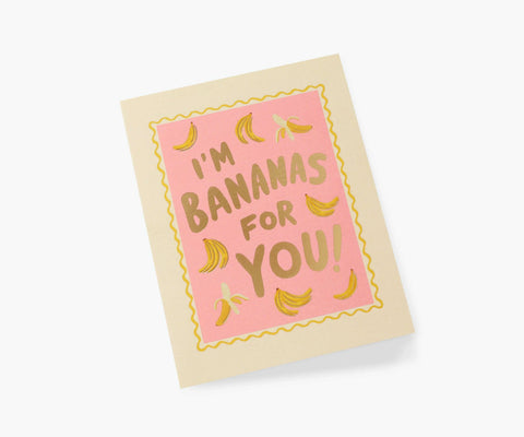 Bananas For You Love & Friendship Card - Single Card