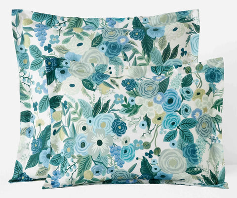 Percale Sham - Garden Party Blue