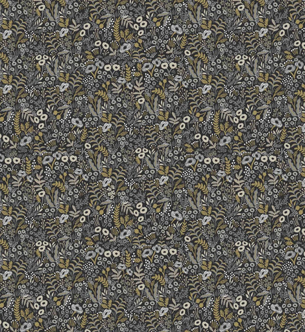 Tapestry Wallpaper - Black Linen
