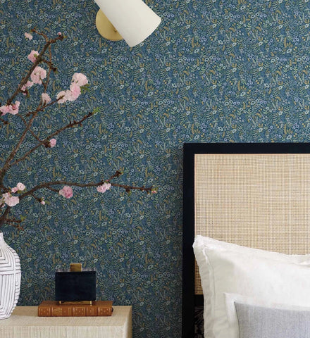 Tapestry Wallpaper - Indigo
