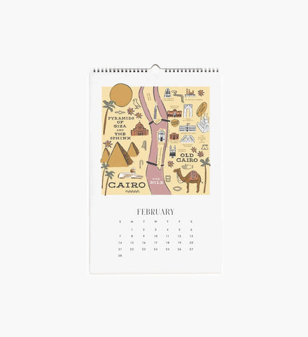 2027 Wall Calendar - Travel Sketches