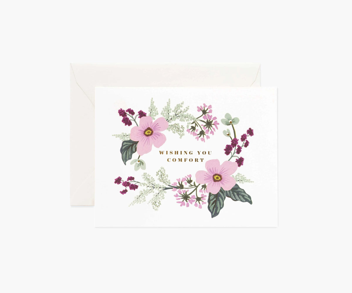 Wishing You Comfort Bouquet Sympathy Card - Single Card