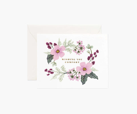 Wishing You Comfort Bouquet Sympathy Card - Single Card
