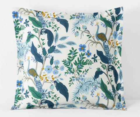 Sateen Sham - Peacock Ivory