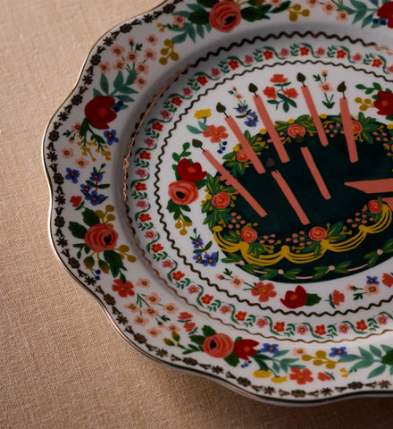 Celebration Plate - Floral Cake