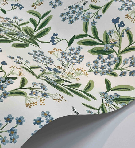Cornflower Wallpaper - White