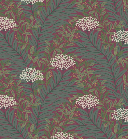 Highgrove Wallpaper - Burgundy