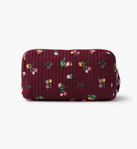 Quilted Large Cosmetic Pouch - Ditsy Dahlia