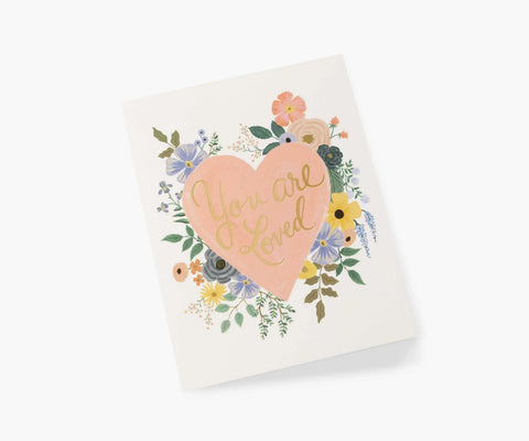 You Are Loved Heart Love & Friendship Card - Single Card