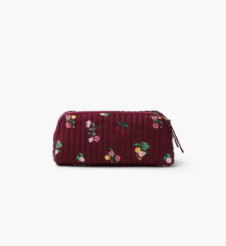 Quilted Small Cosmetic Pouch - Ditsy Dahlia
