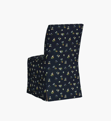 Frances Slipcover Dining Chair - Ditsy Dahlia Navy